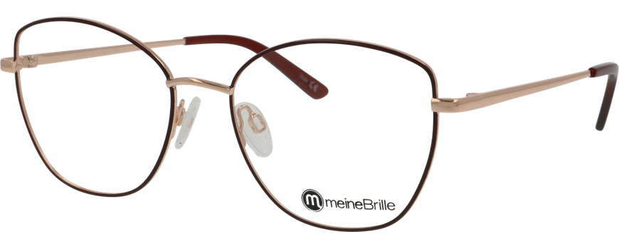 meineBrille 04-40110-01, Weinrot/Roségold glänzend