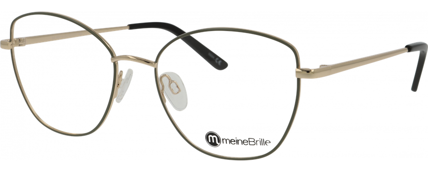 meineBrille 04-40110-02, Sandgrau/Gold glänzend