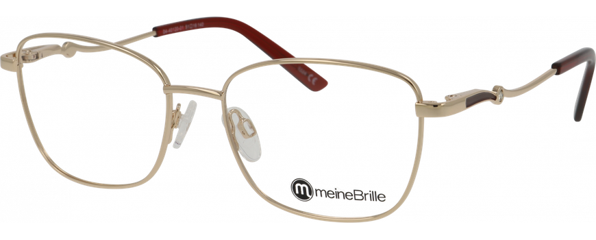 meineBrille 04-40120-01, Gold/Weinrot